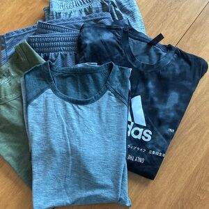 Men’s assorted T-shirts, and two pair of shorts